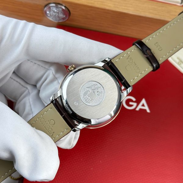 Omega De Ville Prestige Power Reserve Replica 11 Watch Dial Chocolate Leather Strap 39.5mm - Image 10