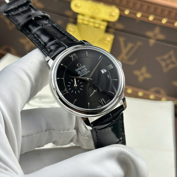 Omega Replica Watch De Ville Prestige Power Reserve Black Dial 39.5mm - Image 4