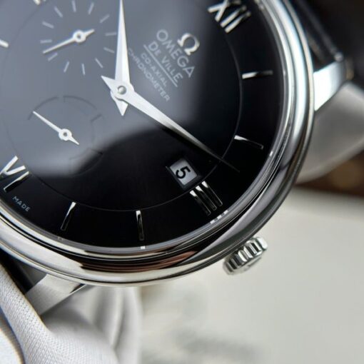 Omega Replica Watch De Ville Prestige Power Reserve Black Dial 39.5mm - Image 7