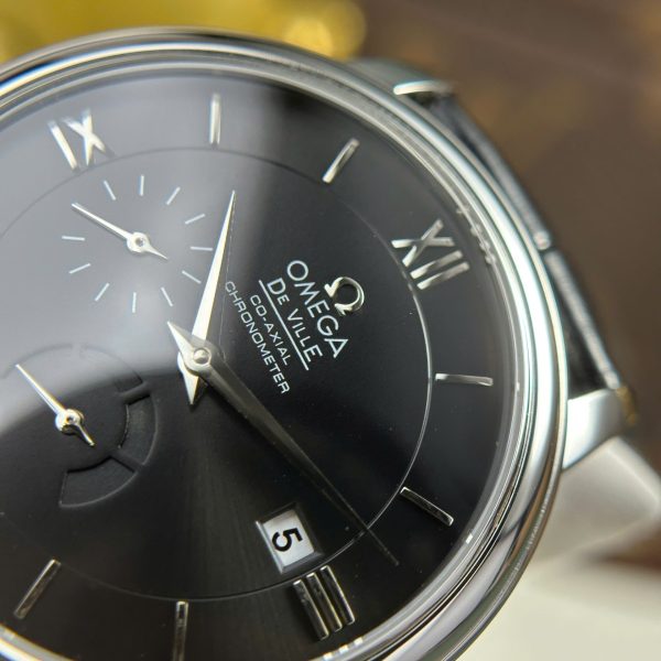 Omega Replica Watch De Ville Prestige Power Reserve Black Dial 39.5mm - Image 6