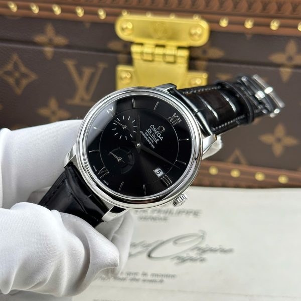 Omega Replica Watch De Ville Prestige Power Reserve Black Dial 39.5mm - Image 3