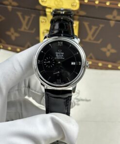 Omega Replica Watch De Ville Prestige Power Reserve Black Dial 39.5mm