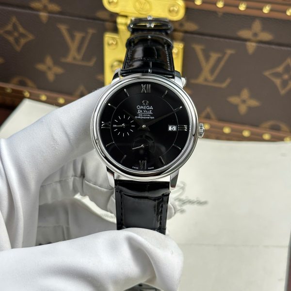 Omega Replica Watch De Ville Prestige Power Reserve Black Dial 39.5mm - Image 2