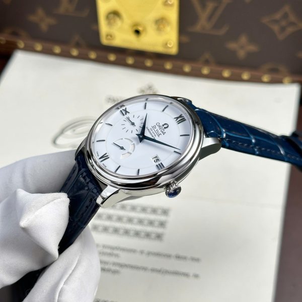 Omega Replica Watch De Ville Prestige Power Reserve White Dial 39.5mm - Image 5