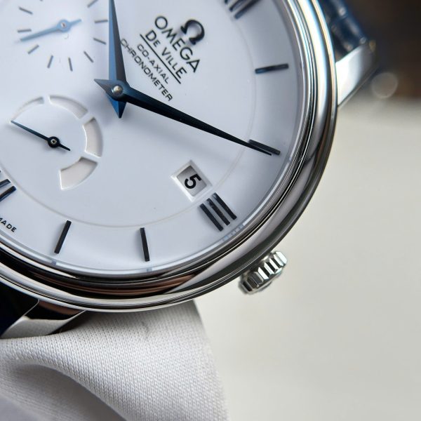 Omega Replica Watch De Ville Prestige Power Reserve White Dial 39.5mm - Image 7