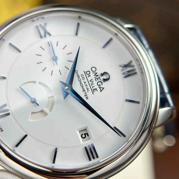 Omega Replica Watch De Ville Prestige Power Reserve White Dial 39.5mm - Image 6