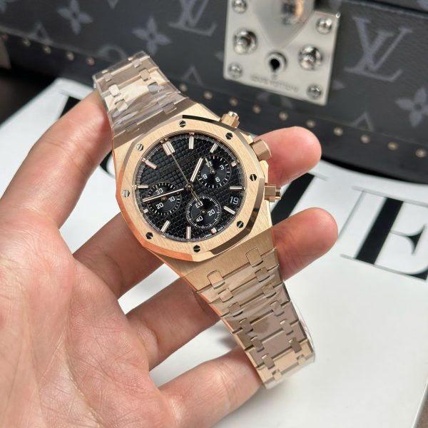 Audemars Piguet Replica Watch Royal Oak 26240 Rose Gold Dial Black APS Factory 41mm - Image 3