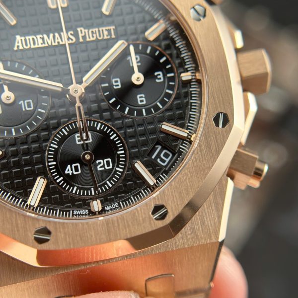 Audemars Piguet Replica Watch Royal Oak 26240 Rose Gold Dial Black APS Factory 41mm - Image 6