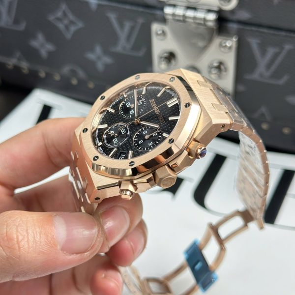 Audemars Piguet Replica Watch Royal Oak 26240 Rose Gold Dial Black APS Factory 41mm - Image 8