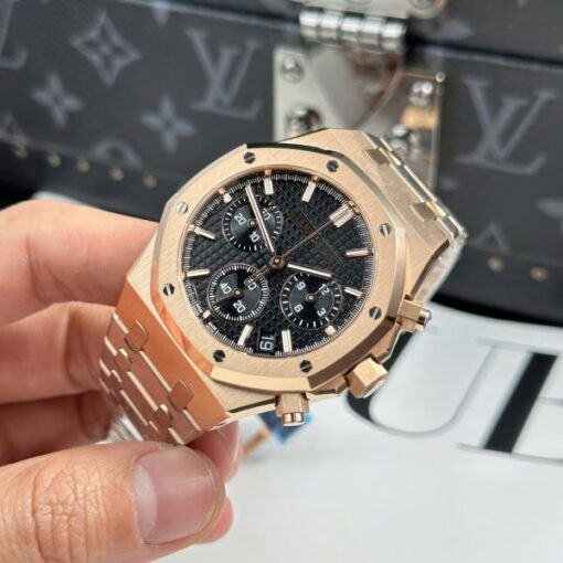 Audemars Piguet Replica Watch Royal Oak 26240 Rose Gold Dial Black APS Factory 41mm - Image 5