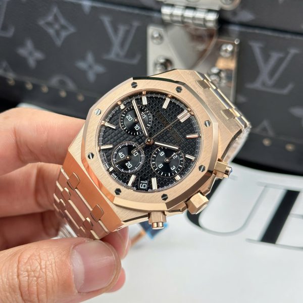 Audemars Piguet Replica Watch Royal Oak 26240 Rose Gold Dial Black APS Factory 41mm - Image 5