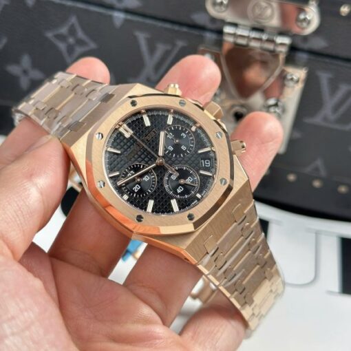 Audemars Piguet Replica Watch Royal Oak 26240 Rose Gold Dial Black APS Factory 41mm - Image 4