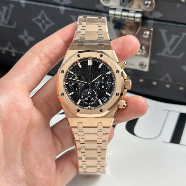 Audemars Piguet Replica Watch Royal Oak 26240 Rose Gold Dial Black APS Factory 41mm - Image 2