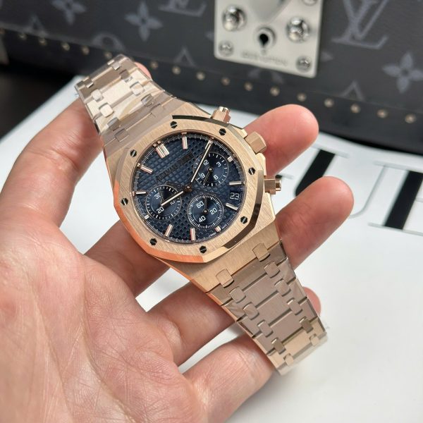 Audemars Piguet Royal Oak 26240 Rose Gold Replica Watch Dial Blue APS Factory 41mm - Image 3