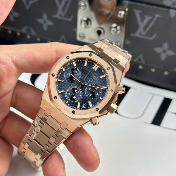 Audemars Piguet Royal Oak 26240 Rose Gold Replica Watch Dial Blue APS Factory 41mm - Image 5