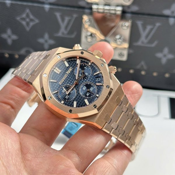 Audemars Piguet Royal Oak 26240 Rose Gold Replica Watch Dial Blue APS Factory 41mm - Image 4