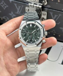 Alternative view of Audemars Piguet Royal Oak 26240ST Best Replica Watch Green Dial APS Factory 41mm