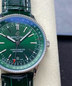 Alternative view of Breitling Navitimer A17326361L1P1 Green Dial Best Replica Watches BLS Factory 41mm