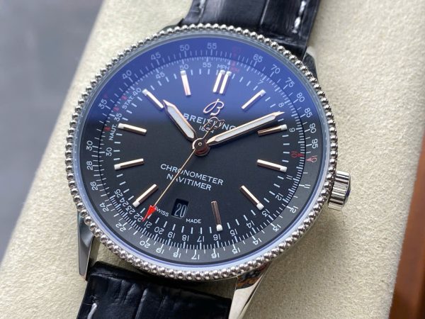 Breitling Navitimer Automatic A17326241B1P1 Replica Watches Black Leather Strap 41mm - Image 5