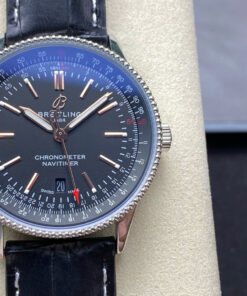 Breitling Navitimer Automatic A17326241B1P1 Replica Watches Black Leather Strap 41mm