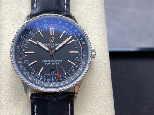 Breitling Navitimer Automatic A17326241B1P1 Replica Watches Black Leather Strap 41mm - Image 2