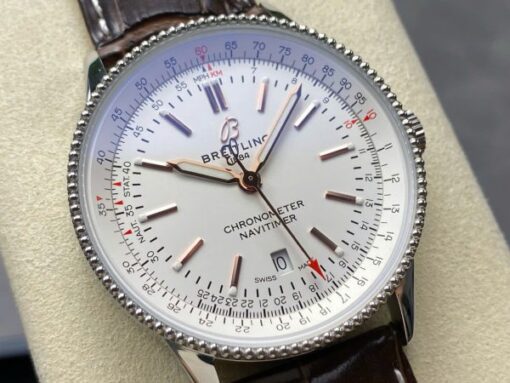 Breitling Navitimer Best Replica Watch Brown Leather Strap BLS Factory 41mm - Image 4