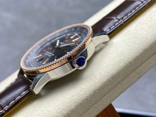 Breitling Navitimer Replica Watches Gray Dial & Leather Strap BLS Factory 41mm - Image 6
