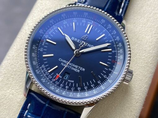 Breitling Navitimer Best Replica Watches Blue Leather Strap BLS Factory 41mm - Image 5