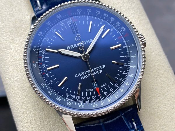 Breitling Navitimer Best Replica Watches Blue Leather Strap BLS Factory 41mm - Image 4