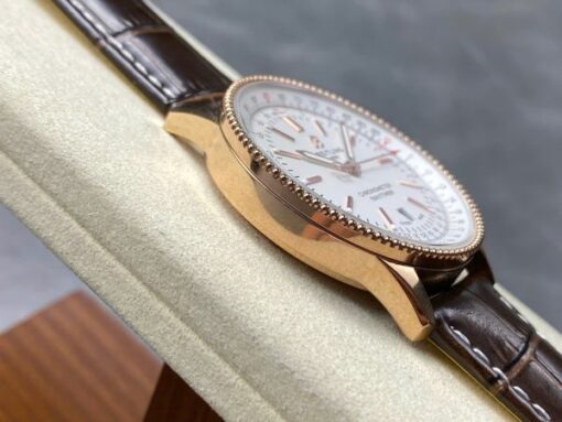 Breitling Navitimer Rose Gold White Dial Best Replica Watch BLS Factory 41mm - Image 7