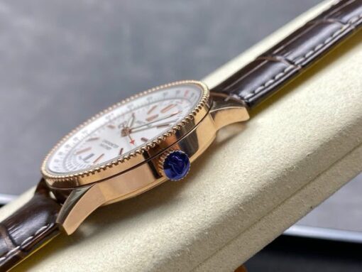 Breitling Navitimer Rose Gold White Dial Best Replica Watch BLS Factory 41mm - Image 6