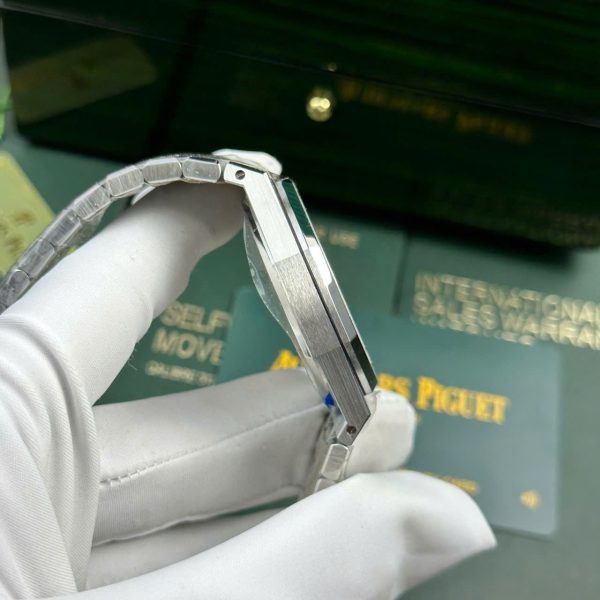 Audemars Piguet Copies Watches Royal Oak Frosted Gold 15410BC Dial Black APS Factory 41mm - Image 7
