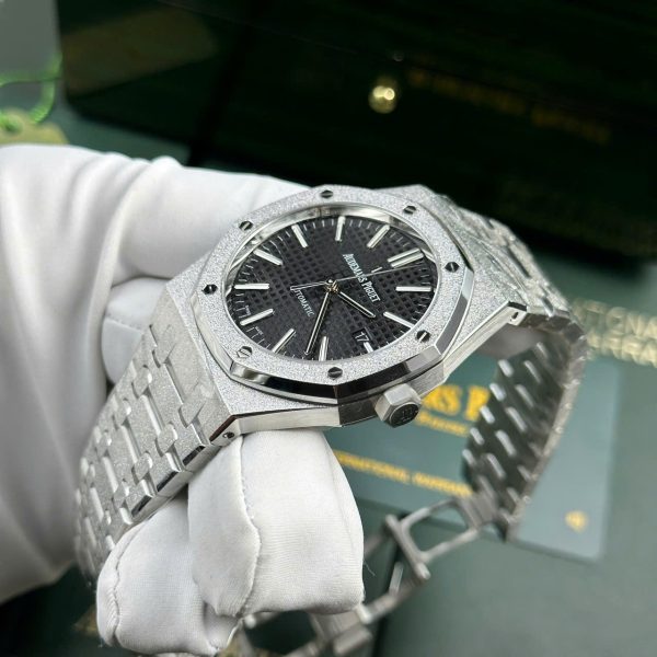Audemars Piguet Copies Watches Royal Oak Frosted Gold 15410BC Dial Black APS Factory 41mm - Image 5