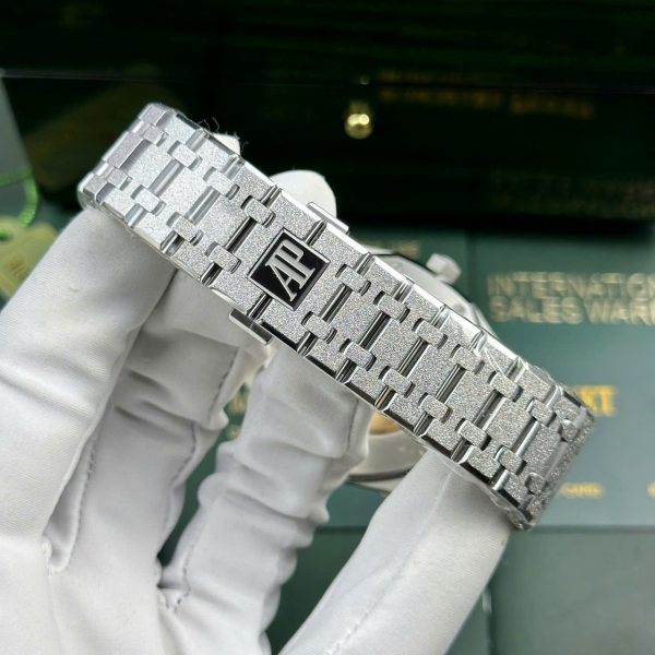 Audemars Piguet Copies Watches Royal Oak Frosted Gold 15410BC Dial Black APS Factory 41mm - Image 9