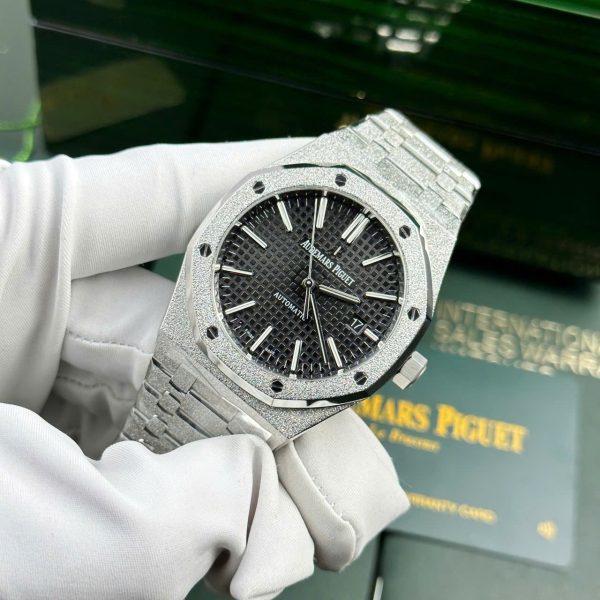 Audemars Piguet Copies Watches Royal Oak Frosted Gold 15410BC Dial Black APS Factory 41mm - Image 3