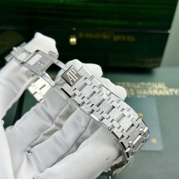 Audemars Piguet Copies Watches Royal Oak Frosted Gold 15410BC Dial Black APS Factory 41mm - Image 10