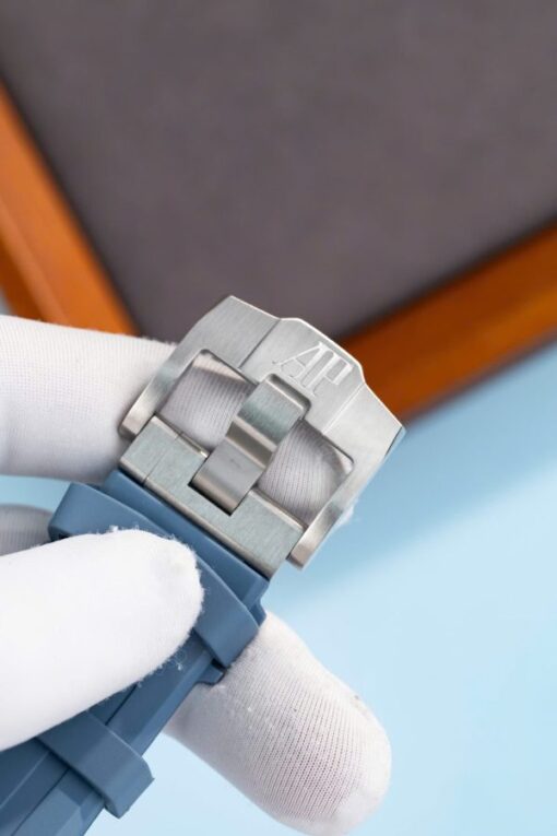 Audemars Piguet Best Copies Watch Royal Oak Offshore 15605SK Bezel Rubber Bule 43mm - Image 14