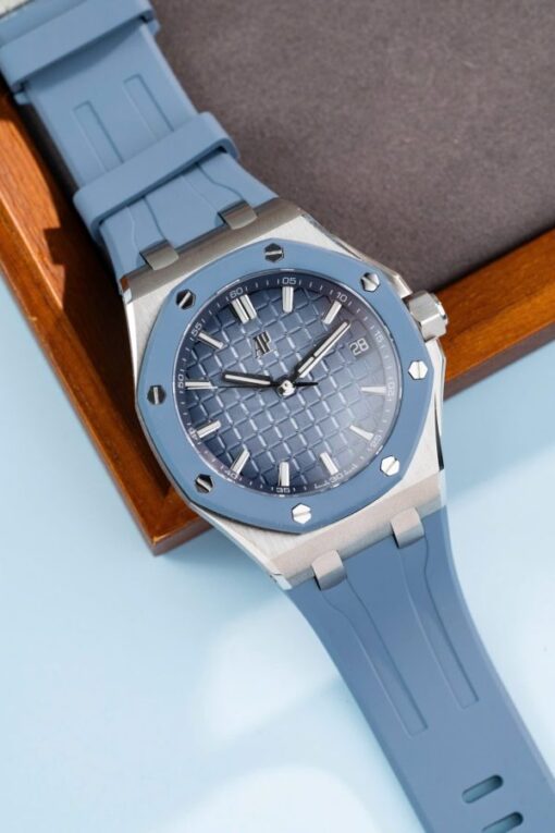 Audemars Piguet Best Copies Watch Royal Oak Offshore 15605SK Bezel Rubber Bule 43mm - Image 2
