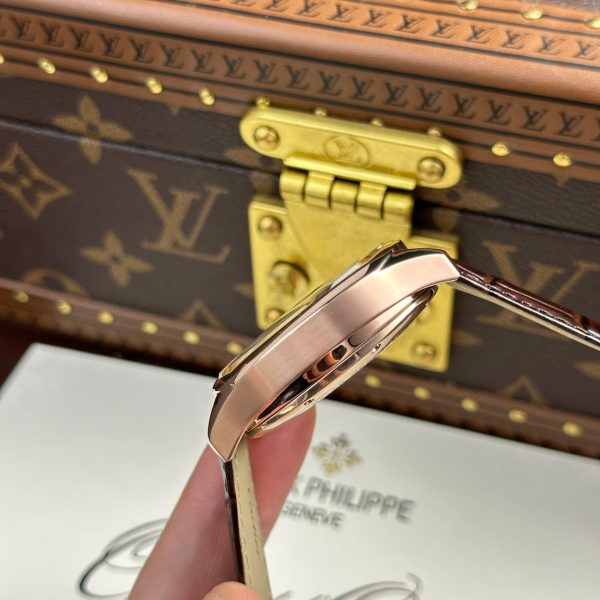 Cartier Drive Tourbillon Replica Watch Dial Guiloche Motif Leather Strap 41mm - Image 12