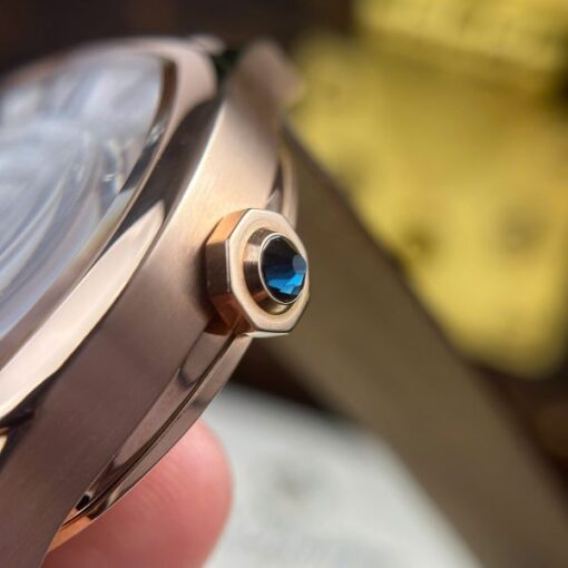 Cartier Drive Tourbillon Replica Watch Dial Guiloche Motif Leather Strap 41mm - Image 10