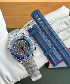 Alternative view of Omega Best Copies Watch Seamaster Diver 300M Chronograph Dial Gray N1 Factory 44mm