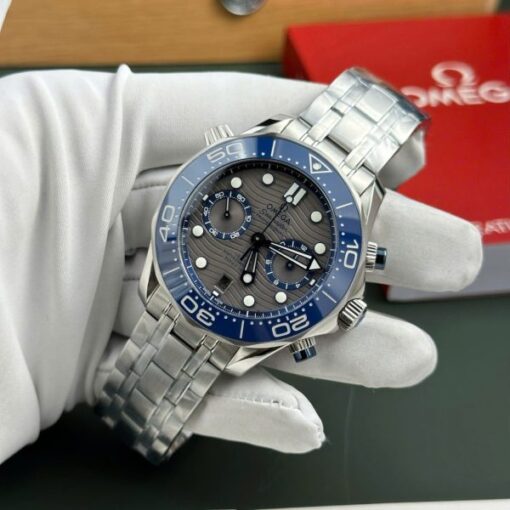 Omega Best Copies Watch Seamaster Diver 300M Chronograph Dial Gray N1 Factory 44mm - Image 4
