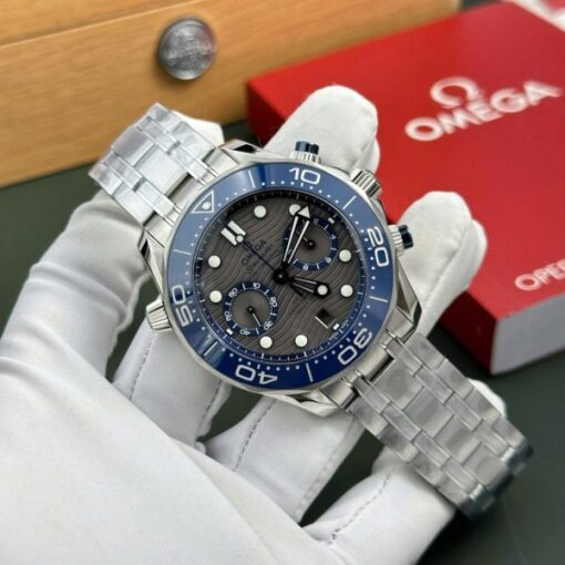 Omega Best Copies Watch Seamaster Diver 300M Chronograph Dial Gray N1 Factory 44mm - Image 3