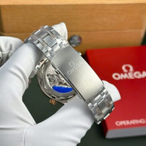 Omega Dial Black Copies Watches Seamaster Diver 300M Chronograph Demi Rose Gold N1 Factory 44mm - Image 10