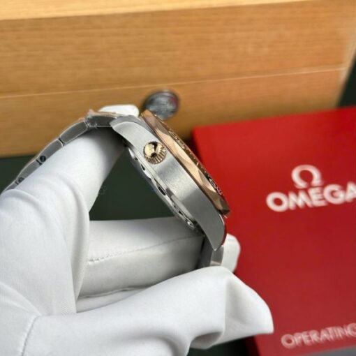 Omega Dial Black Copies Watches Seamaster Diver 300M Chronograph Demi Rose Gold N1 Factory 44mm - Image 8