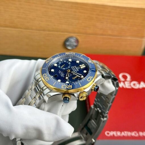 Omega Best Copies Watch Seamaster Diver 300M Chronograph Dial Blue N1 Factory 44mm - Image 5