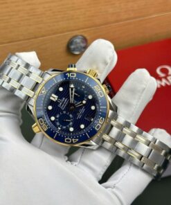 Alternative view of Omega Best Copies Watch Seamaster Diver 300M Chronograph Dial Blue N1 Factory 44mm