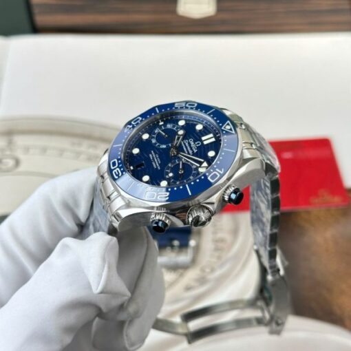 Omega Best Copies Watches Seamaster Diver 300M Chronograph Dial Blue N1 Factory 44mm - Image 6
