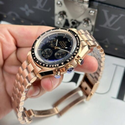Omega Best Copies Watch SpeedMaster MoonWatch Rose Gold OM Factory 42mm - Image 6