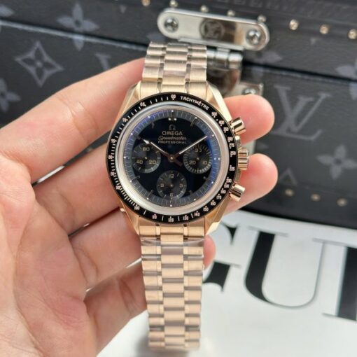 Omega Best Copies Watch SpeedMaster MoonWatch Rose Gold OM Factory 42mm - Image 2